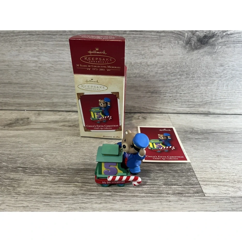 CHILD'S FIFTH CHRISTMAS 2003 HALLMARK KEEPSAKE ORNAMENT NIB‎